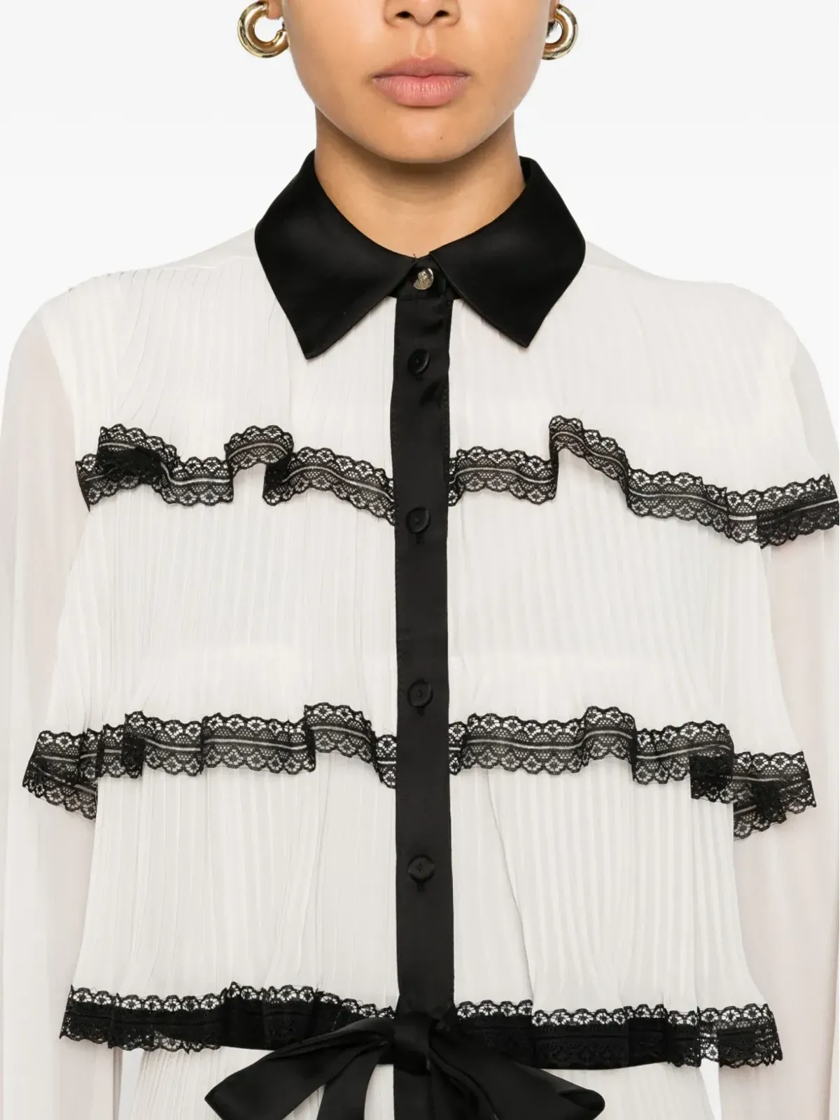 Babylone Paris レースのティアードドレス - White - 画像5