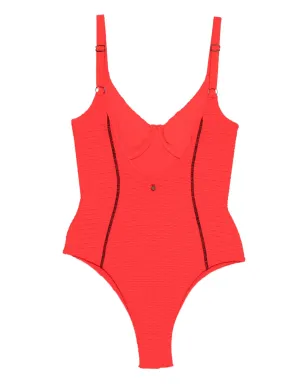 Duskii スクープネック水着 - レッド - サムネイル2