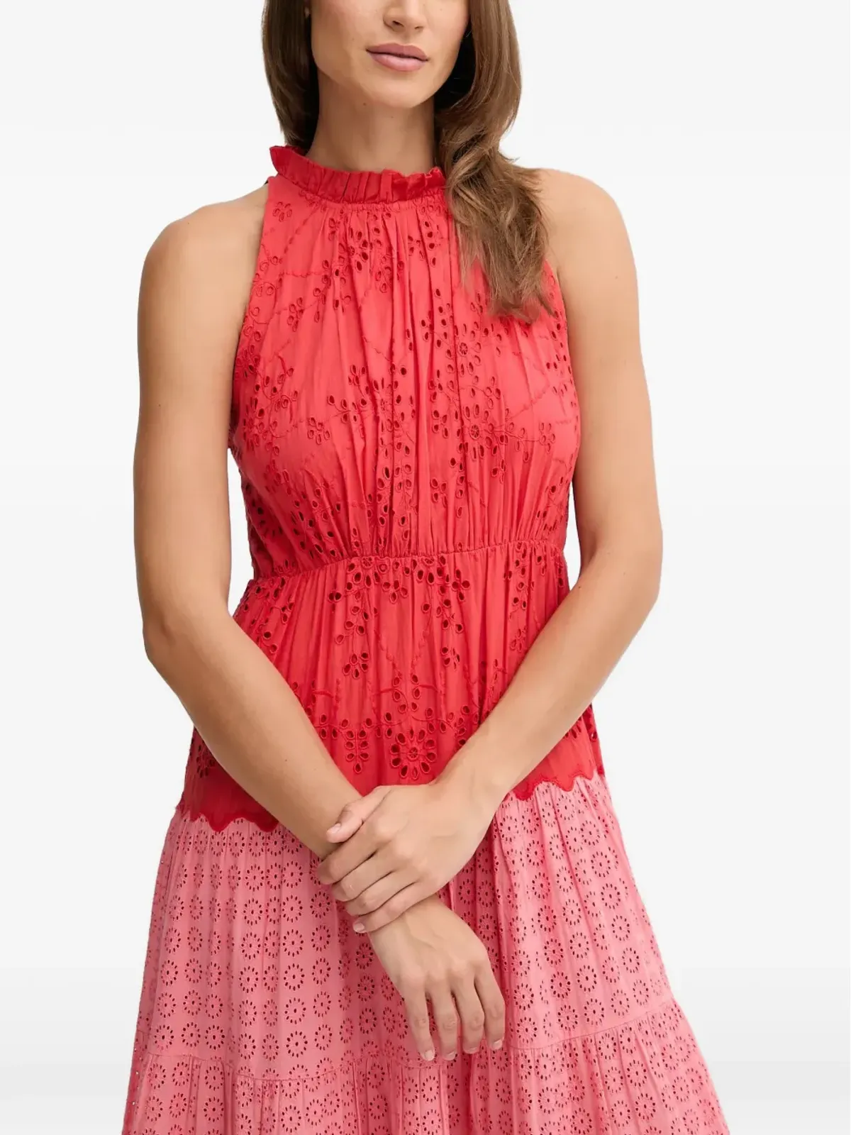 Pedro Del Hierro ノースリーブ マキシドレス レッド - 画像5