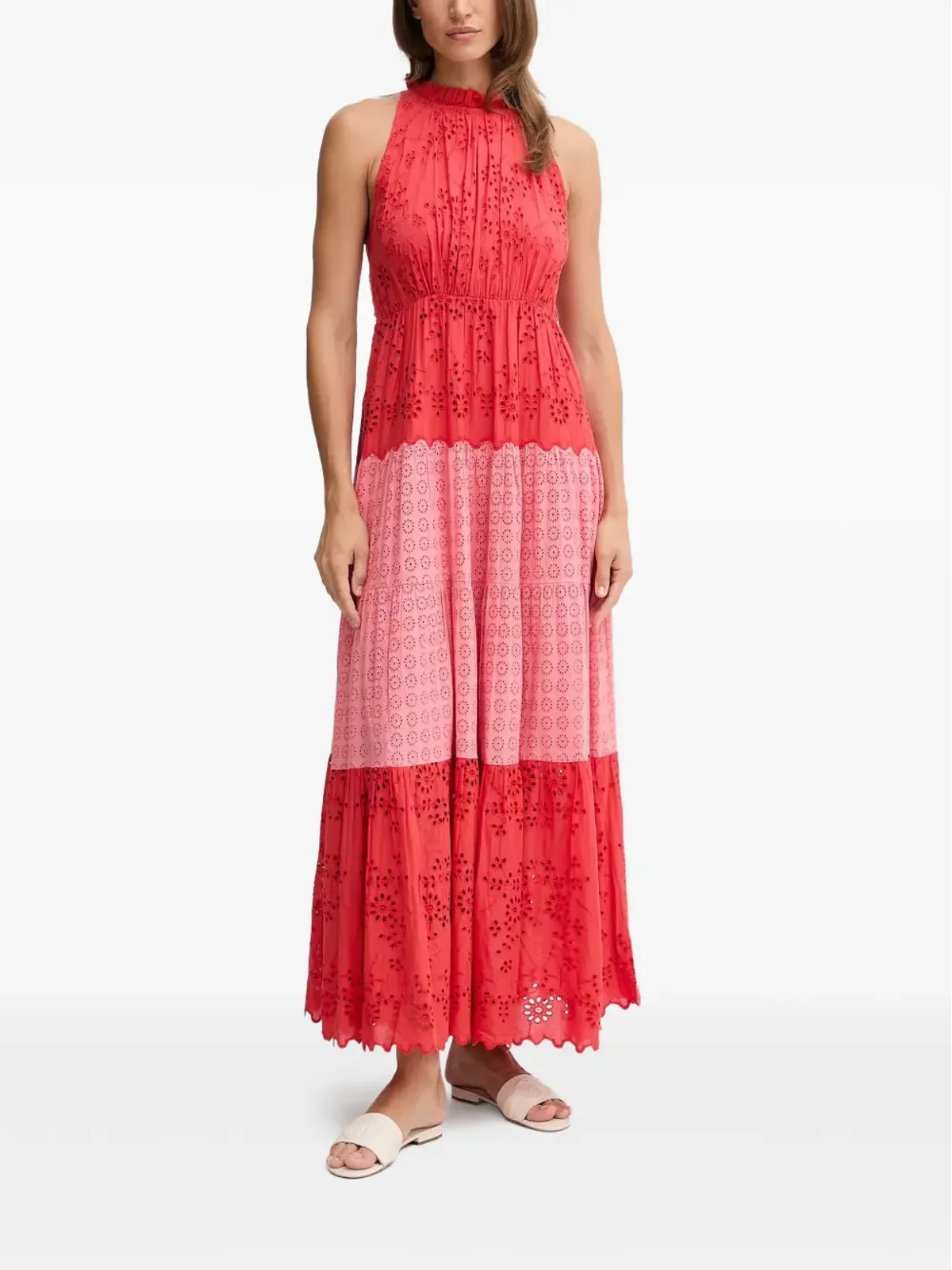 Pedro Del Hierro ノースリーブ マキシドレス レッド - 画像2