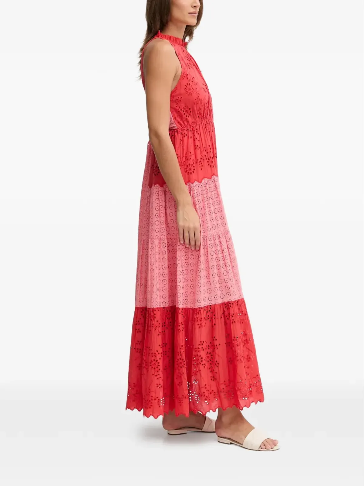 Pedro Del Hierro ノースリーブ マキシドレス レッド - 画像3