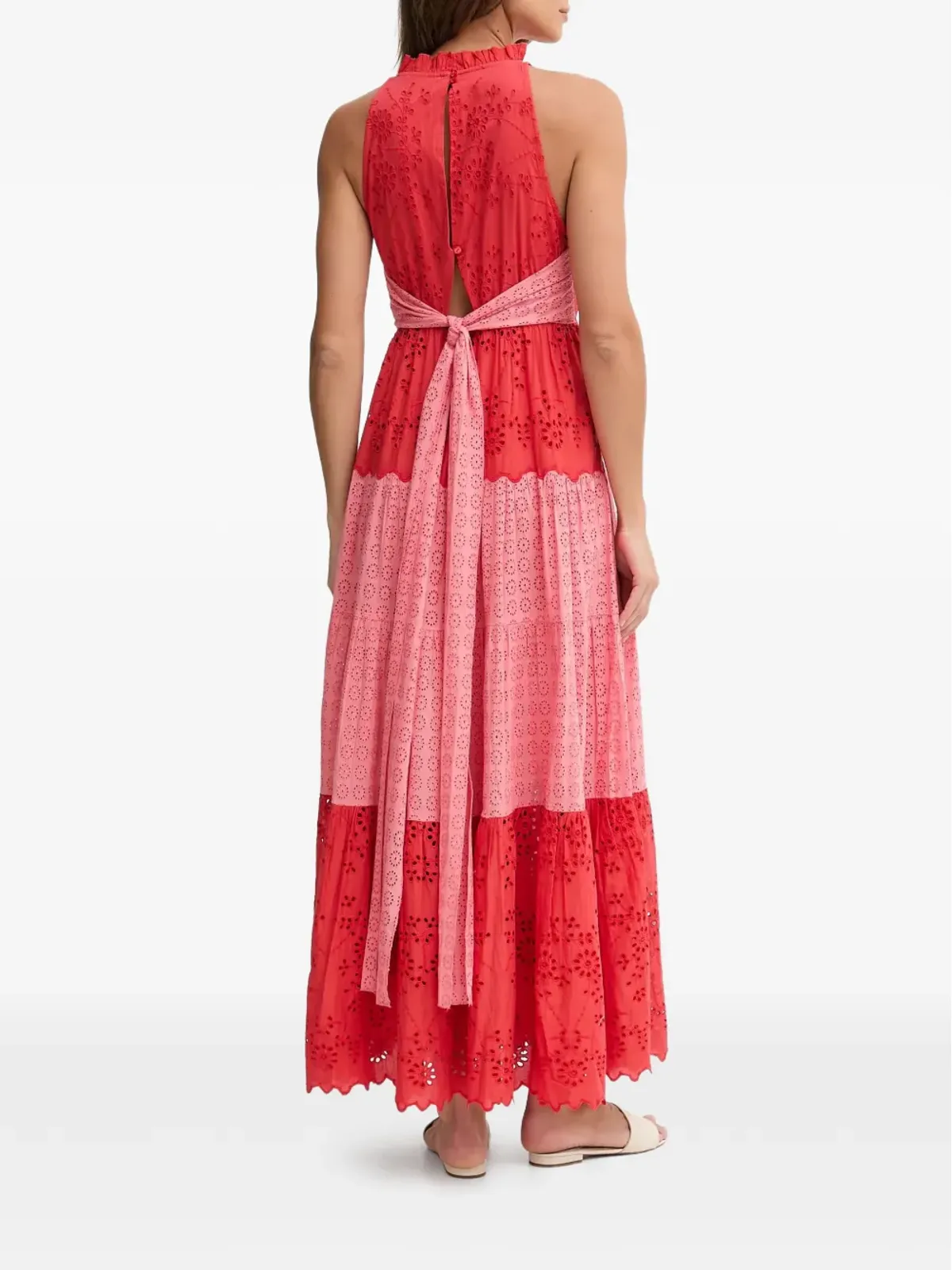 Pedro Del Hierro ノースリーブ マキシドレス レッド - 画像4