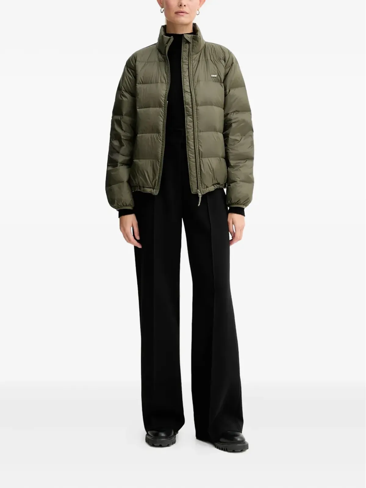 ビンテージ Levi's ウィラ ダウンパッケージ キルティング ジップジャケット - グリーン - 画像2