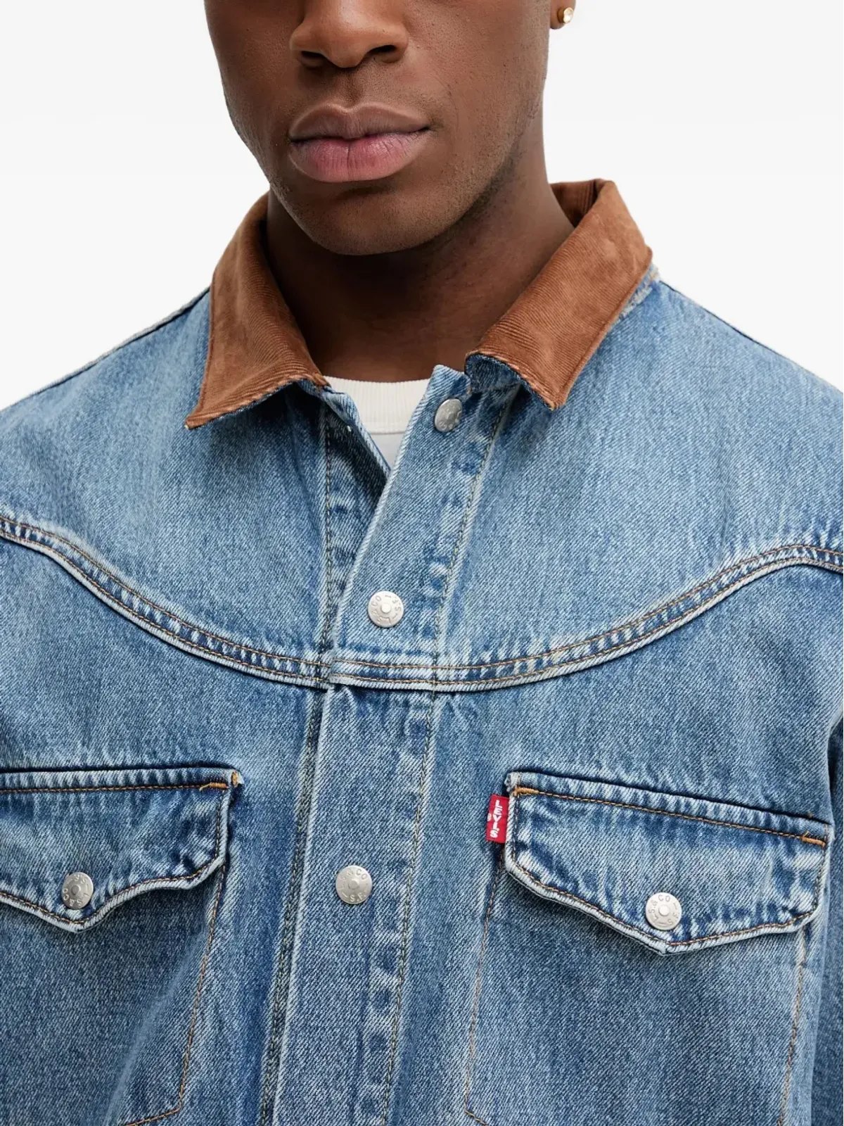 Levi's ウェスタンショートホーン・トラッカー デニムジャケット - ブルー - 画像5