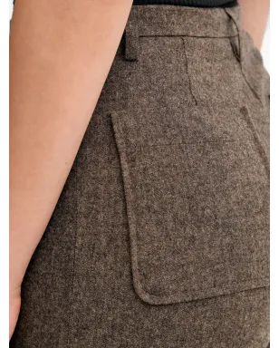 Sessùn クロップドストレートパンツ ブラウン - サムネイル4