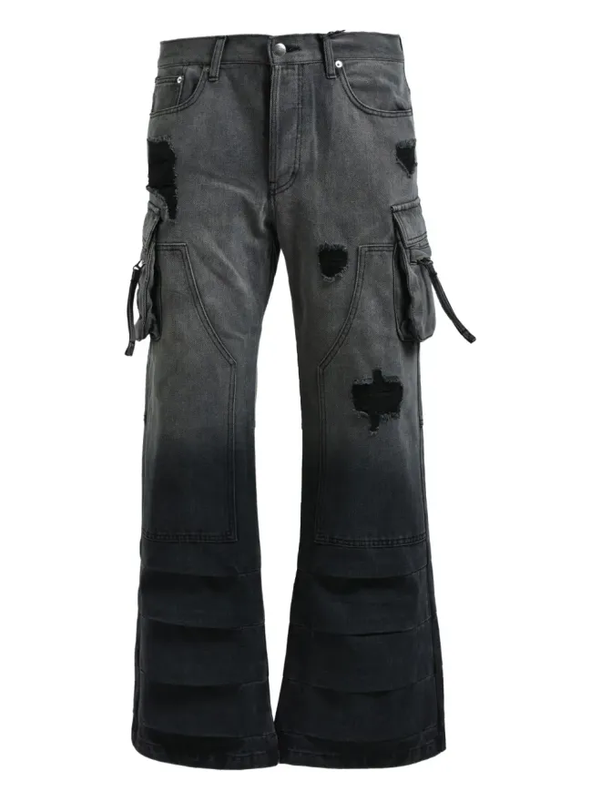 BREATH BREATH distressed cargo trousers - Greyの商品画像