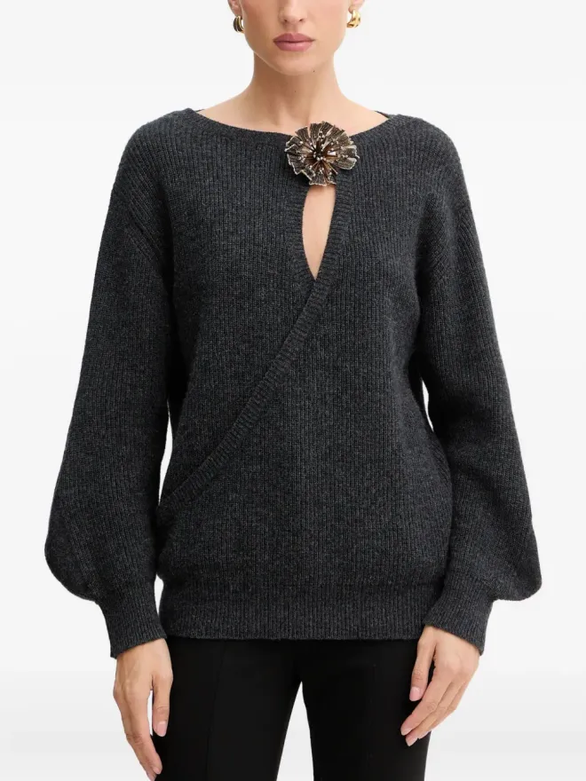 SIMONA CORSELLINI SIMONA CORSELLINI アップリケディテールセーターの商品画像