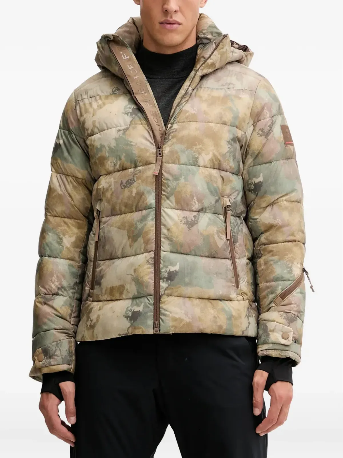 BOGNER FIRE+ICE カモフラージュ柄フーデッドスキージャケット - 画像1