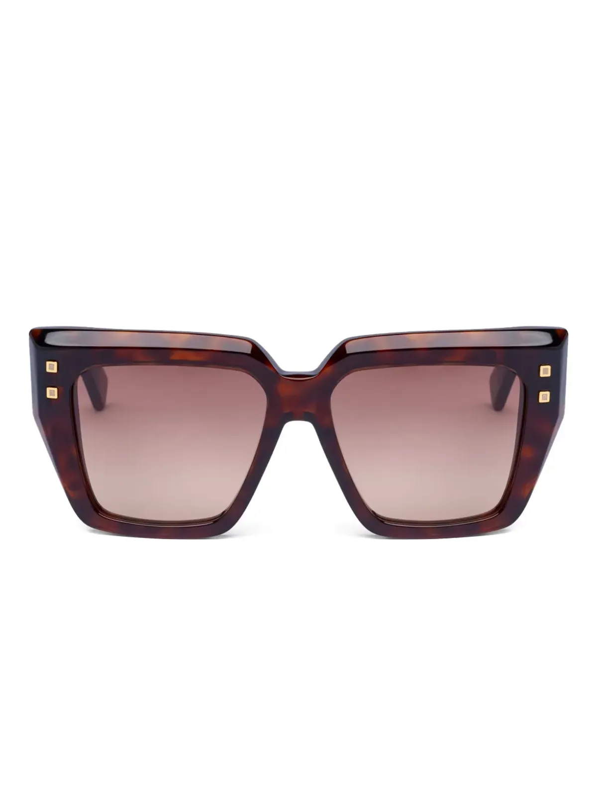 Balmain Eyewear スタッズ付きジオメトリックフレーム サングラス - 画像1