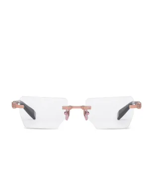 Balmain Eyewear リムレス長方形フレーム眼鏡 - サムネイル1