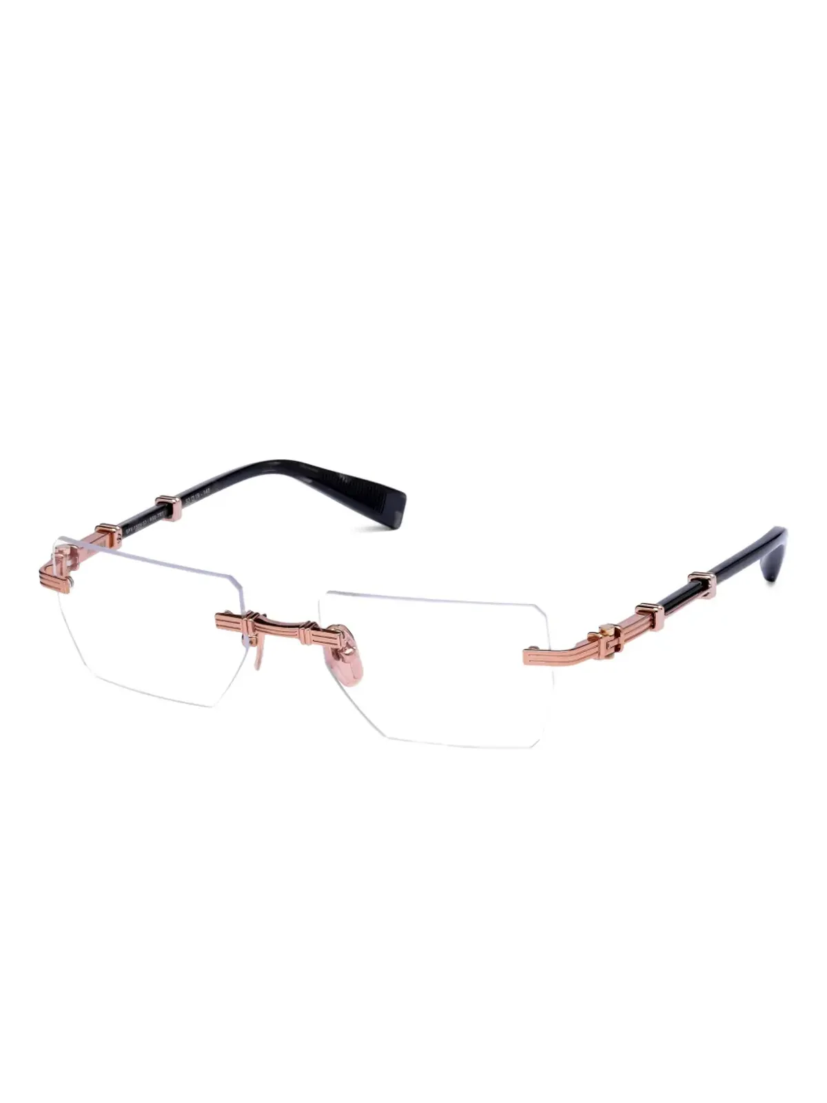 Balmain Eyewear リムレス長方形フレーム眼鏡 - 画像2