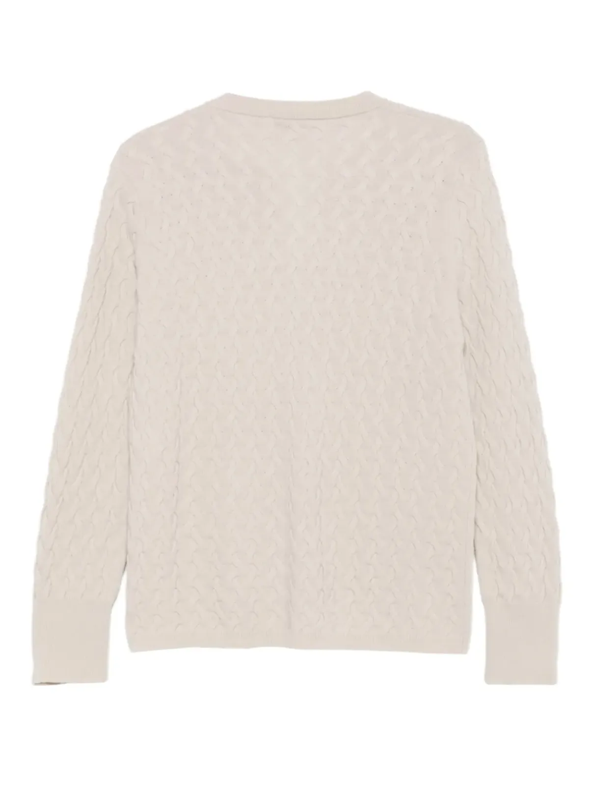 Le Tricot Perugia ボタン付きケーブルニットカーディガン - Neutrals - 画像2