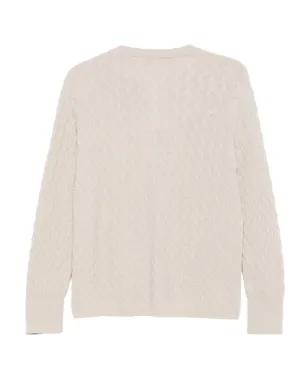Le Tricot Perugia ボタン付きケーブルニットカーディガン - Neutrals - サムネイル2
