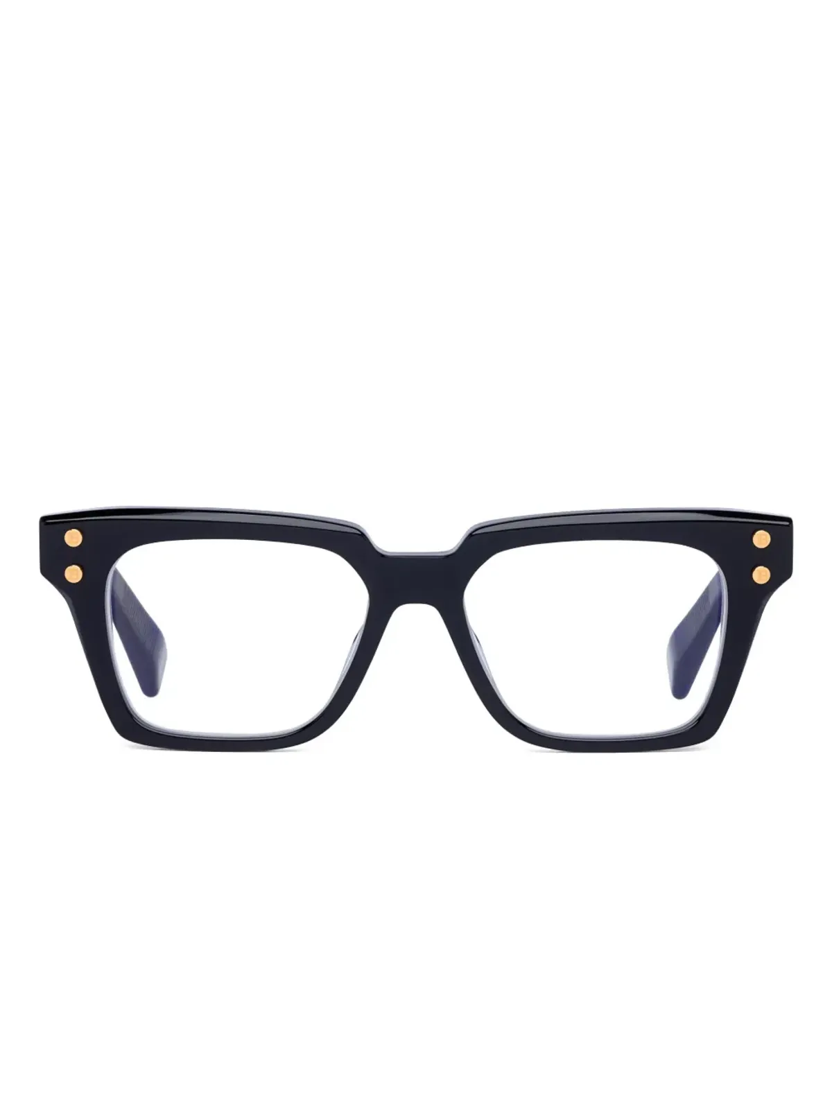 Balmain Eyewear スタッドスクエアフレーム眼鏡 - 画像1