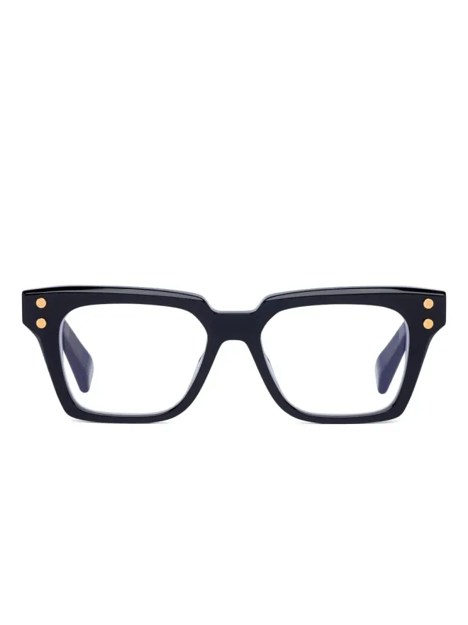 Balmain Eyewear Balmain Eyewear スタッドスクエアフレーム眼鏡の商品画像