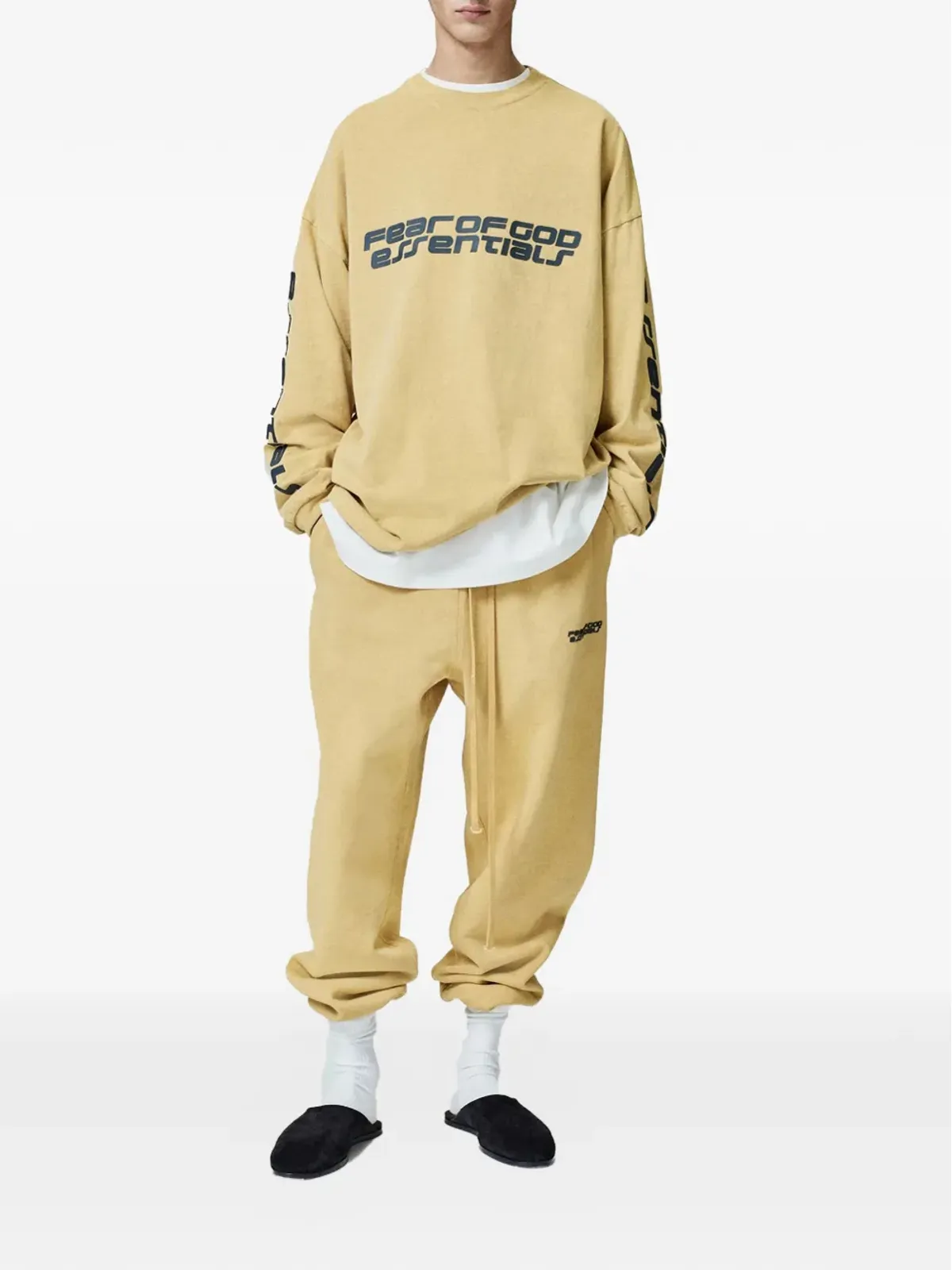 FEAR OF GOD ESSENTIALS 90年代風ロングスリーブTシャツ - イエロー - 画像2