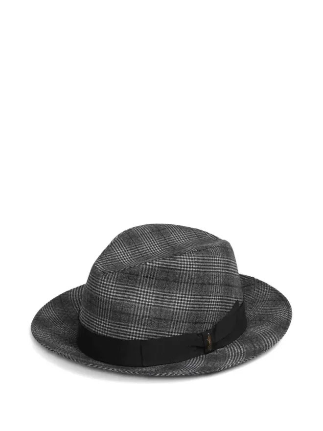 Borsalino Borsalino チェックリボン柄フェドラハットの商品画像