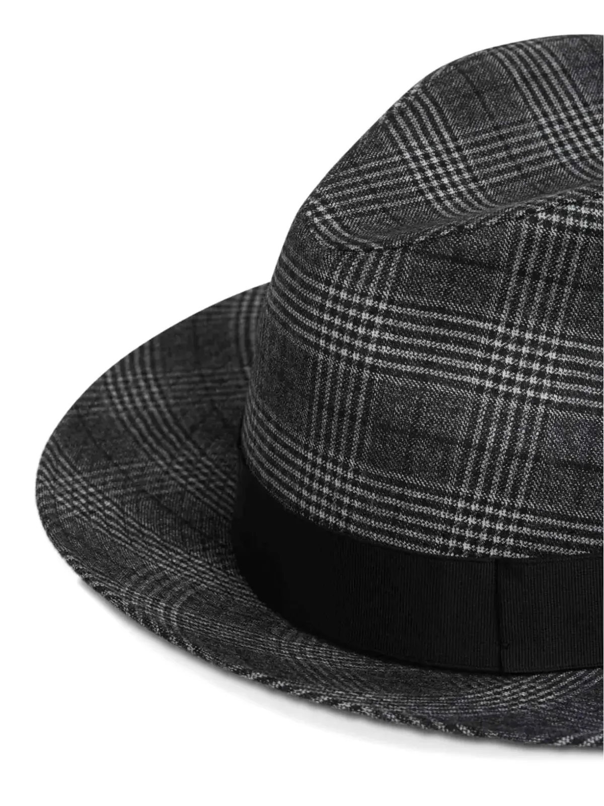 Borsalino チェックリボン柄フェドラハット - 画像4