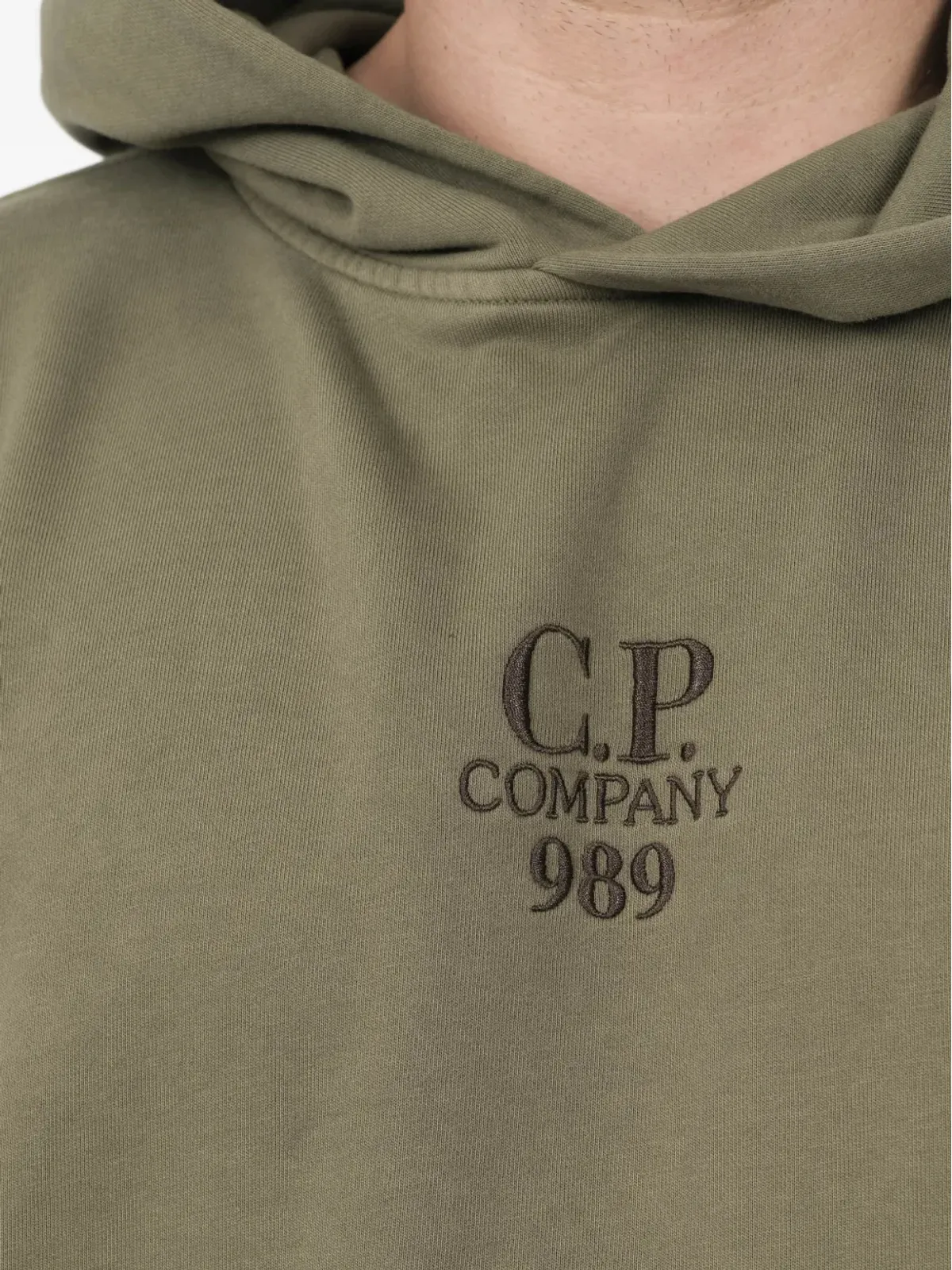 C.P. Company ロゴ刺繍フーディー - グリーン - 画像5