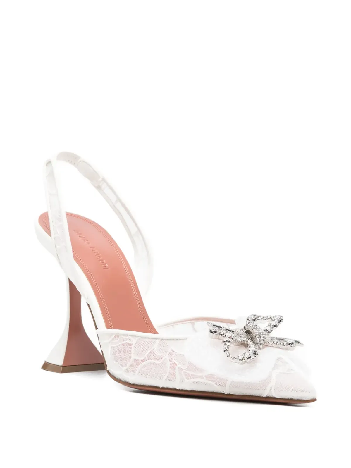 Amina Muaddi Rosie lace-embellished slingback pumps - 画像2