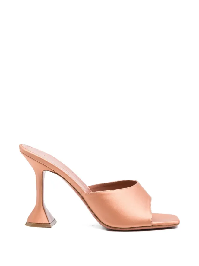 Amina Muaddi Amina Muaddi square toe slippers - Neutralsの商品画像