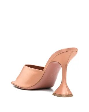 Amina Muaddi square toe slippers - Neutrals - サムネイル3