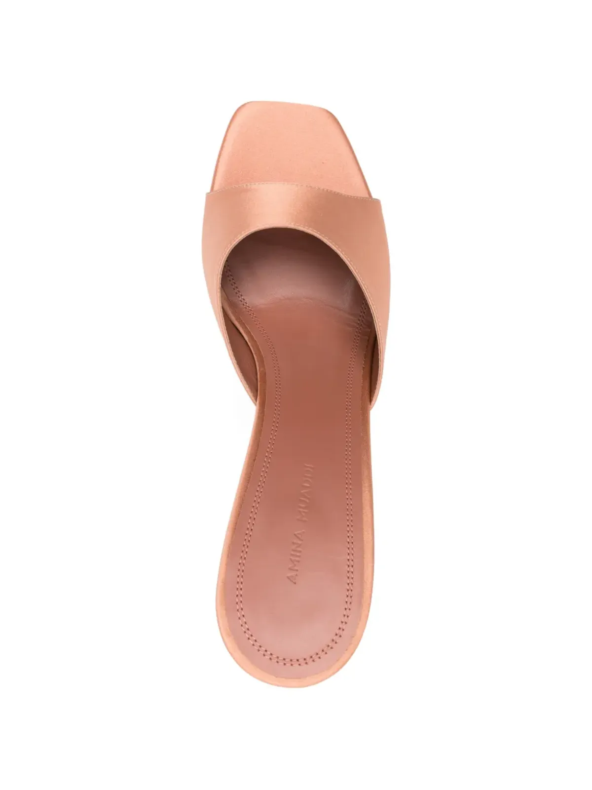 Amina Muaddi square toe slippers - Neutrals - 画像4