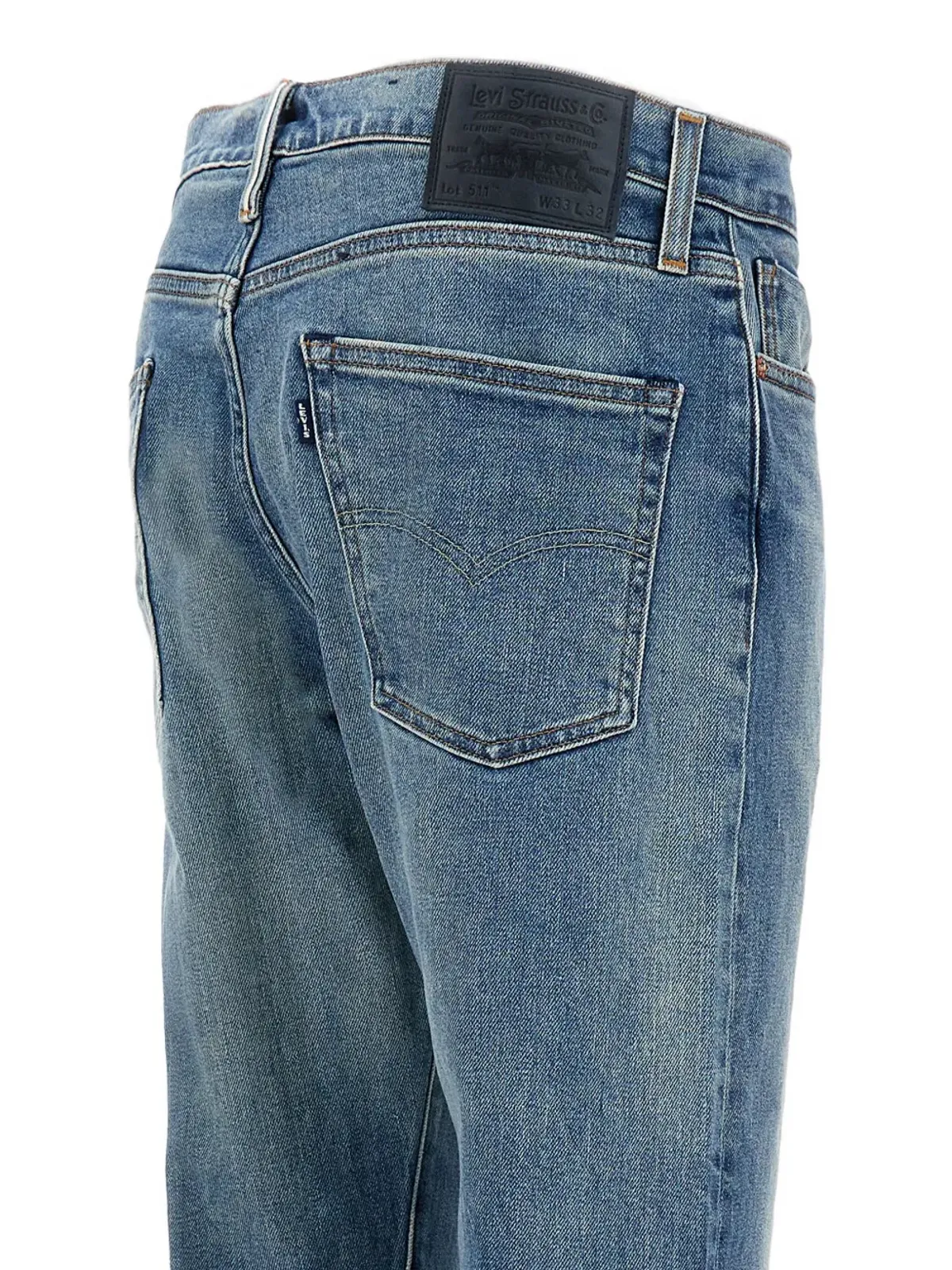 Levi's 511 ファイブポケットコットン ジーンズ ブルー - 画像3