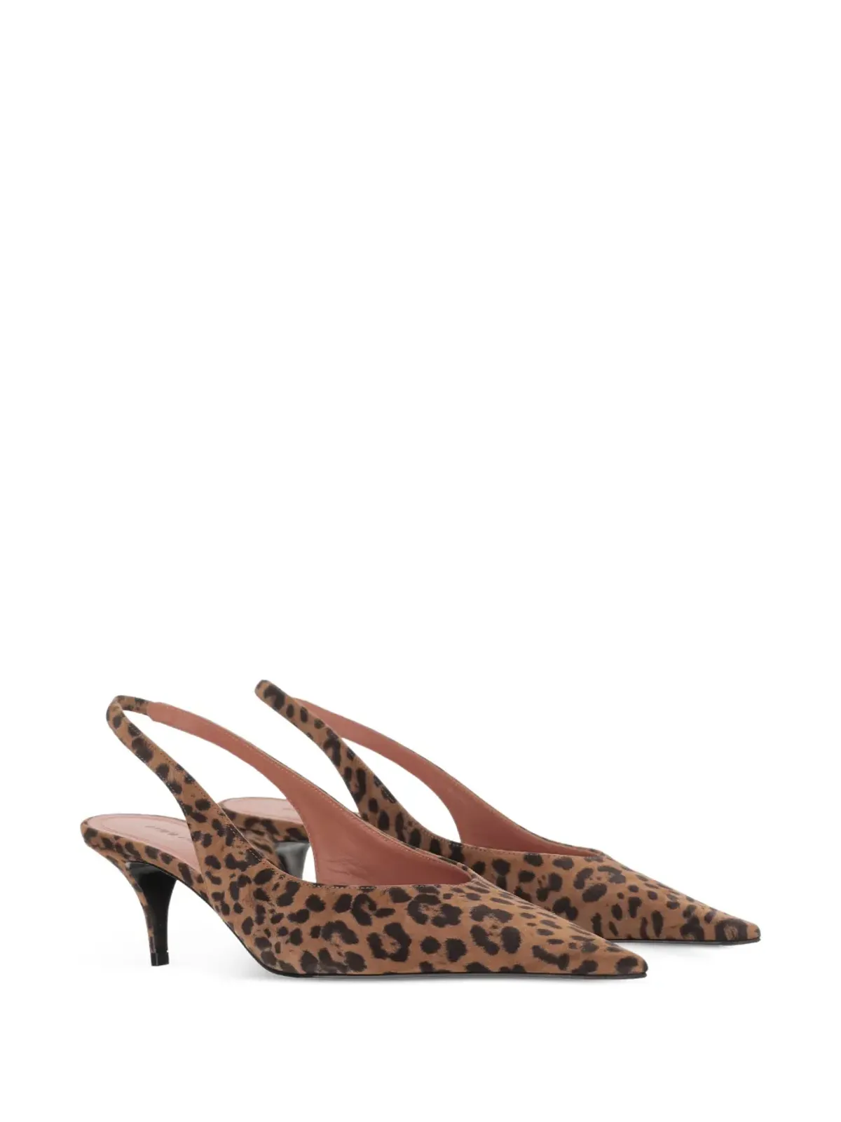 Amina Muaddi Anok animal-print slingback pumps - Brown - 画像2