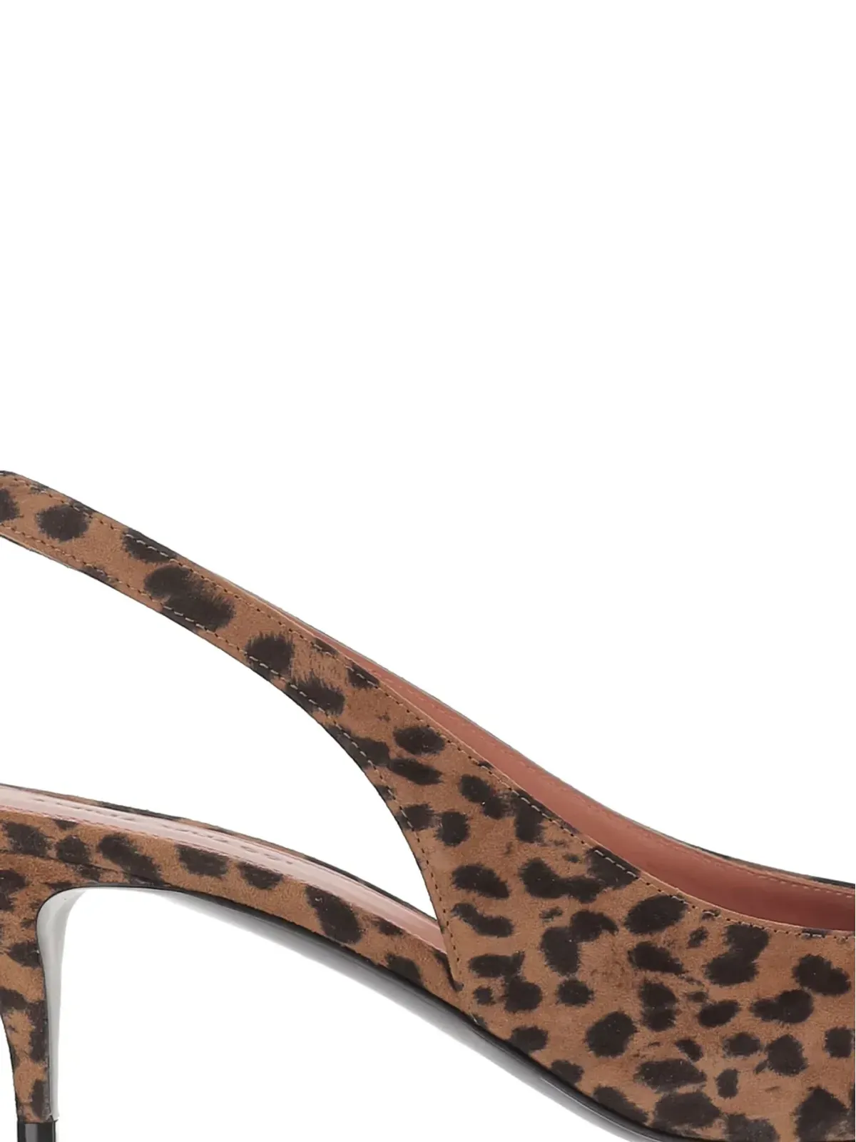 Amina Muaddi Anok animal-print slingback pumps - Brown - 画像4