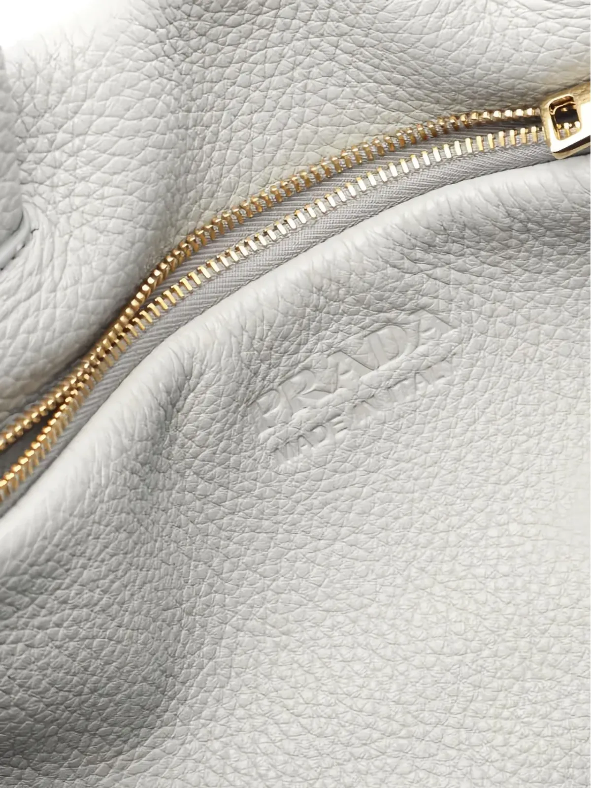 Prada ビンテージ 2010年代 ヴィテロ ダイノ ロゴディテール レザートートバッグ - グレー - 画像3