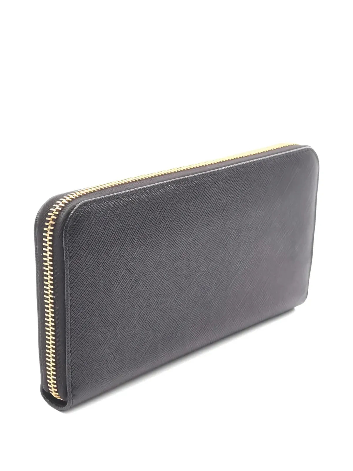 Prada Pre-Owned サフィアーノ・レザー ジッパー ウォレット ブラック - 画像2