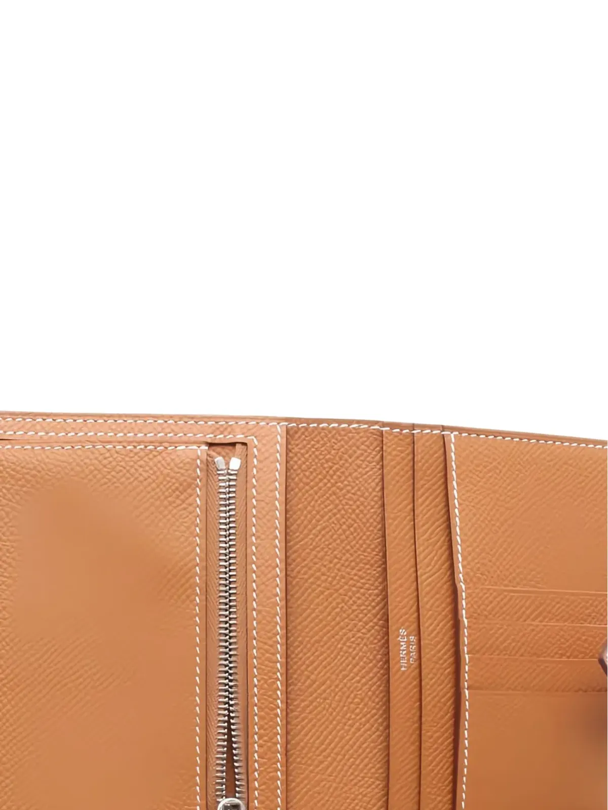 Hermès ビンテージ 2023 ベアン コンパクト二つ折り財布 - ブラウン - 画像3