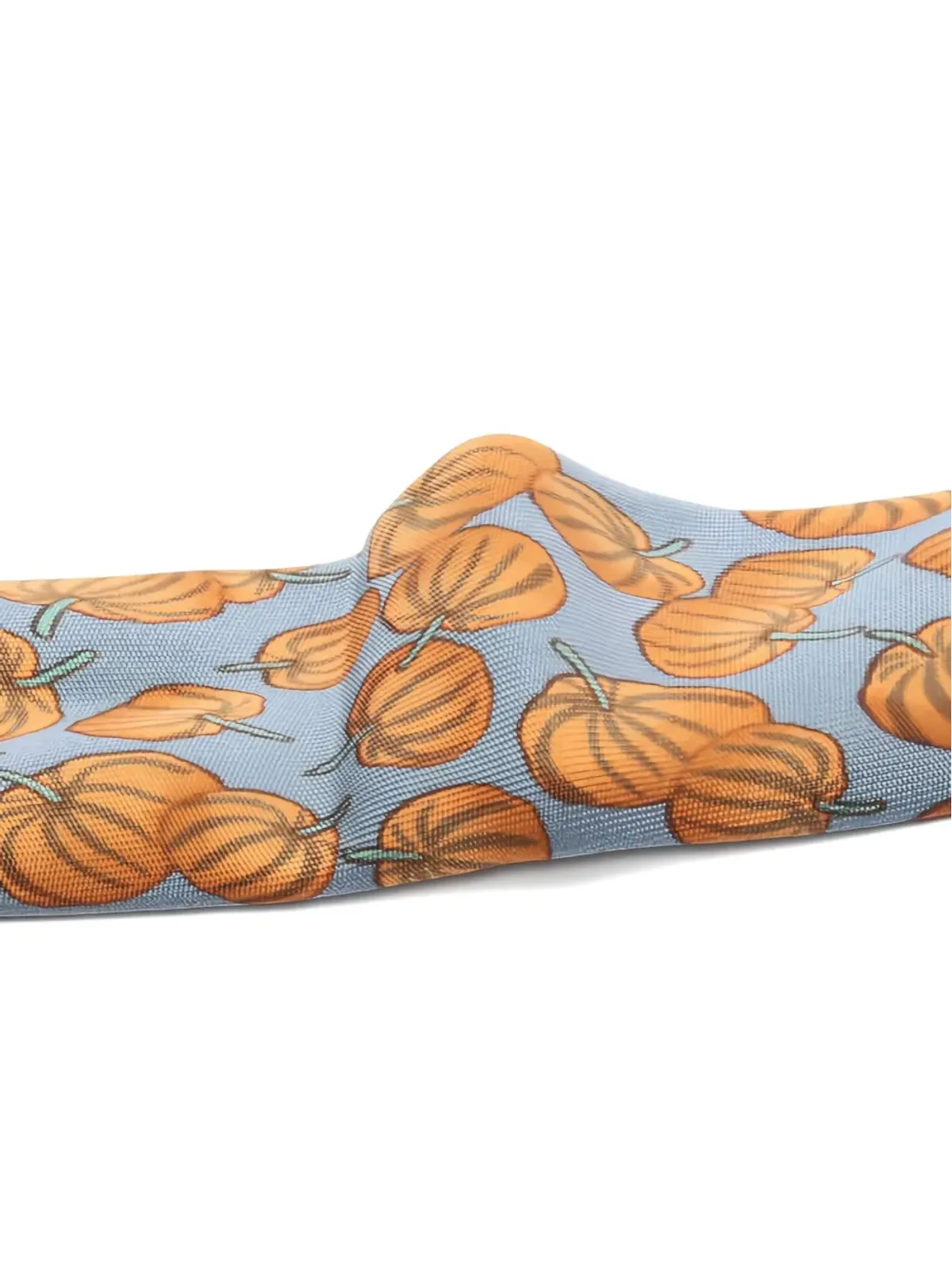 Hermès ビンテージ パンプキンプリント シルクタイ - ブルー - 画像3