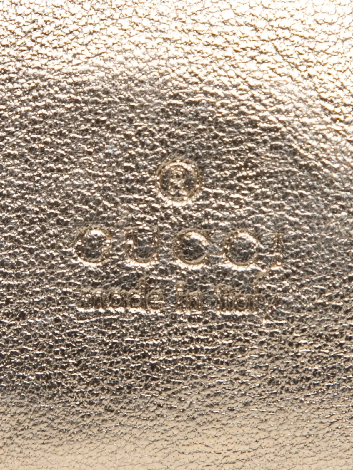 Gucci ビンテージ メタリックレザー ドローストリングポーチ - 画像5