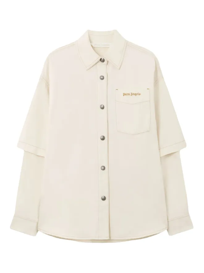 Palm Angels Palm Angels ハイブリッドボタン留めオーバーシャツの商品画像