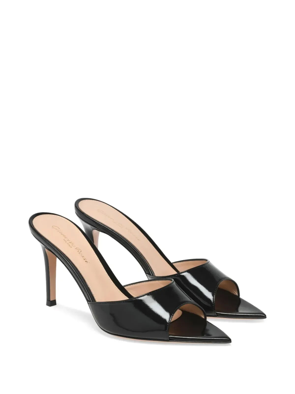 Gianvito Rossi 85mm エル ポインテッドサンダル - ブラック - 画像2