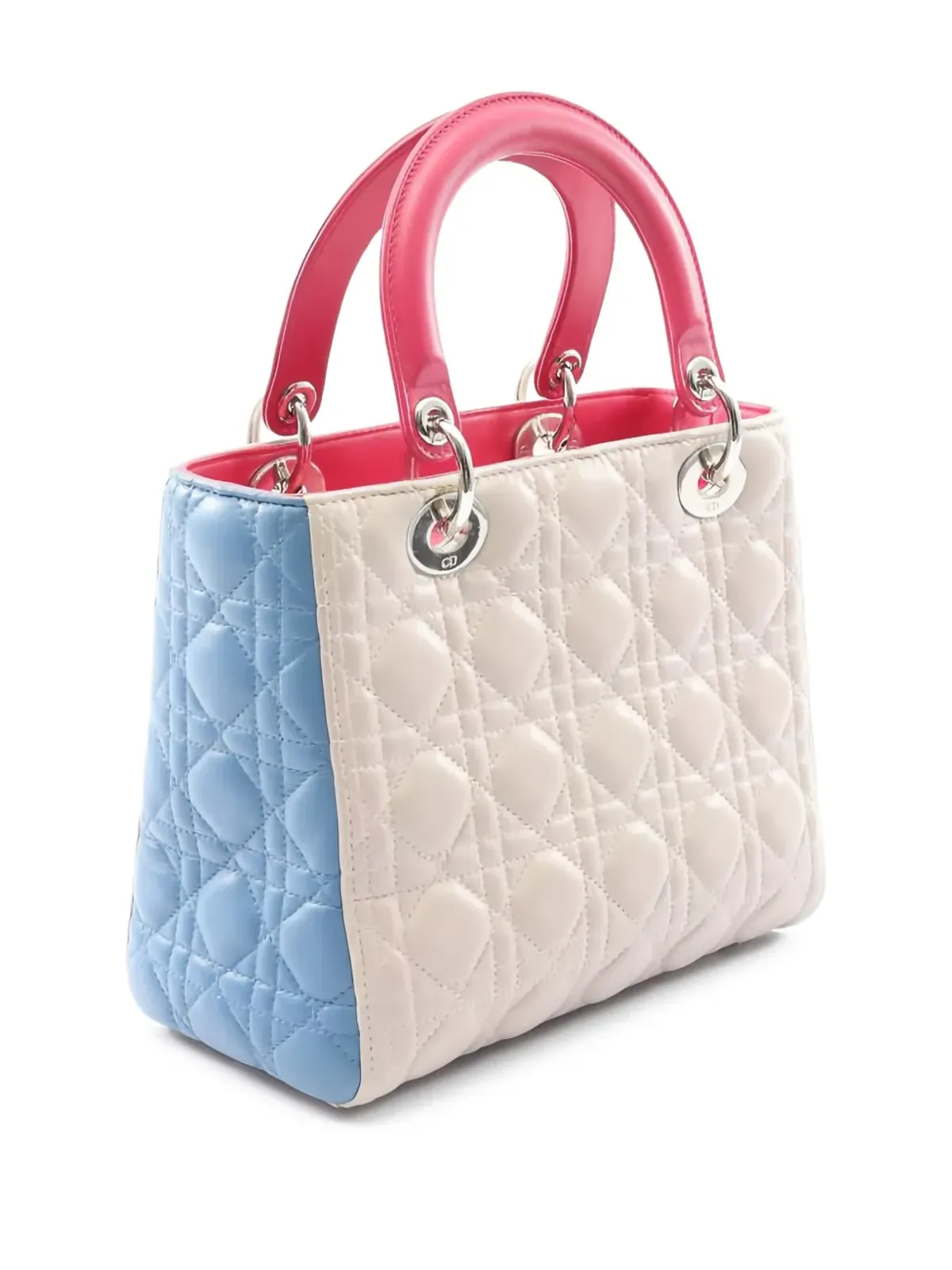 Christian Dior ビンテージ Canage Lady Dior レザー ハンドバッグ - ニュートラルカラー - 画像2