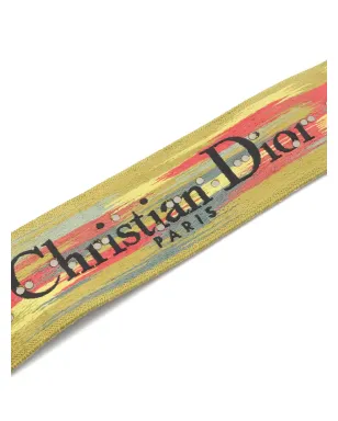 Christian Dior ビンテージ メダリオン刺繍ショルダーストラップ - イエロー - サムネイル3