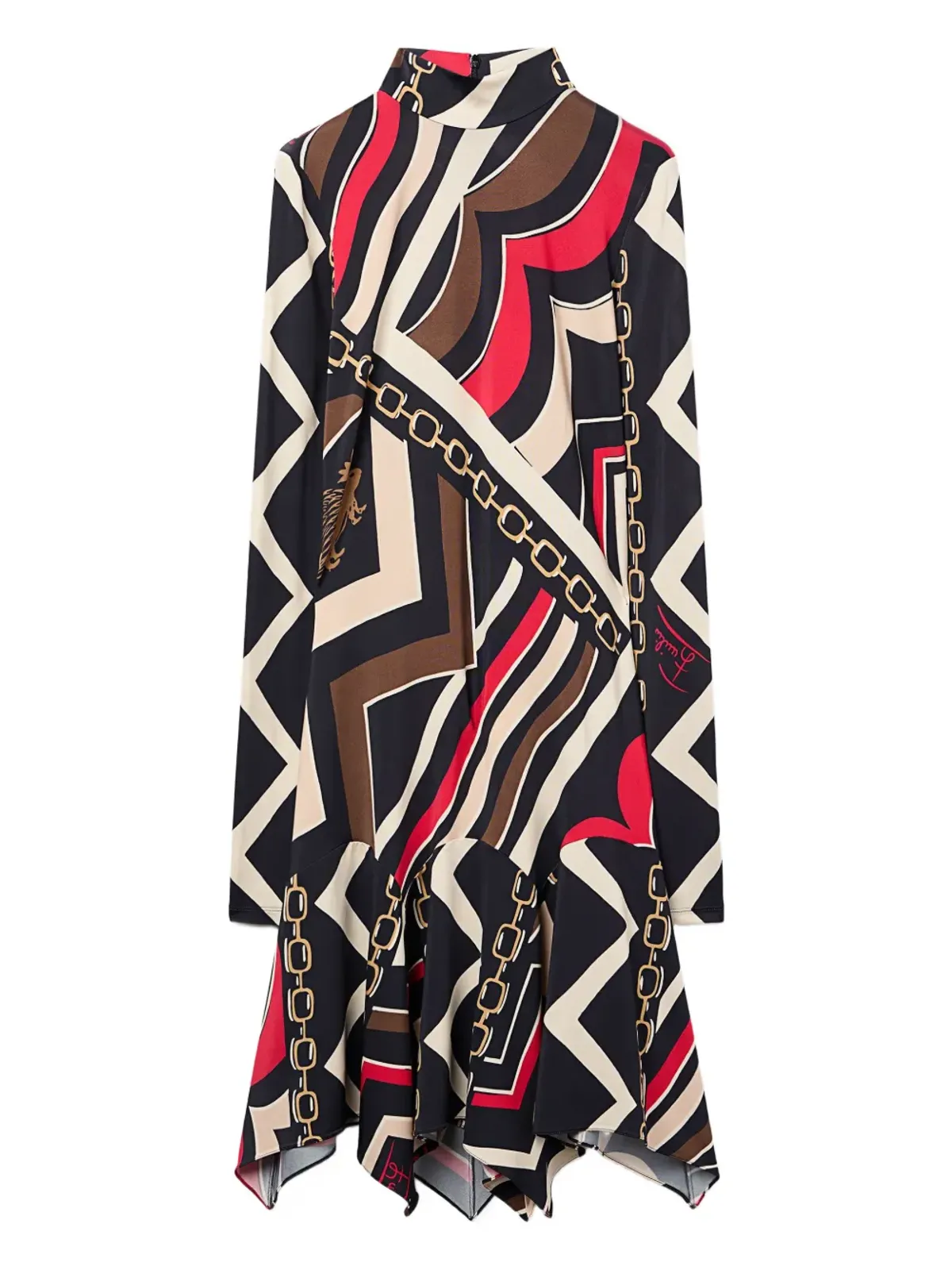 PUCCI istrice柄サテンドレス - 画像1