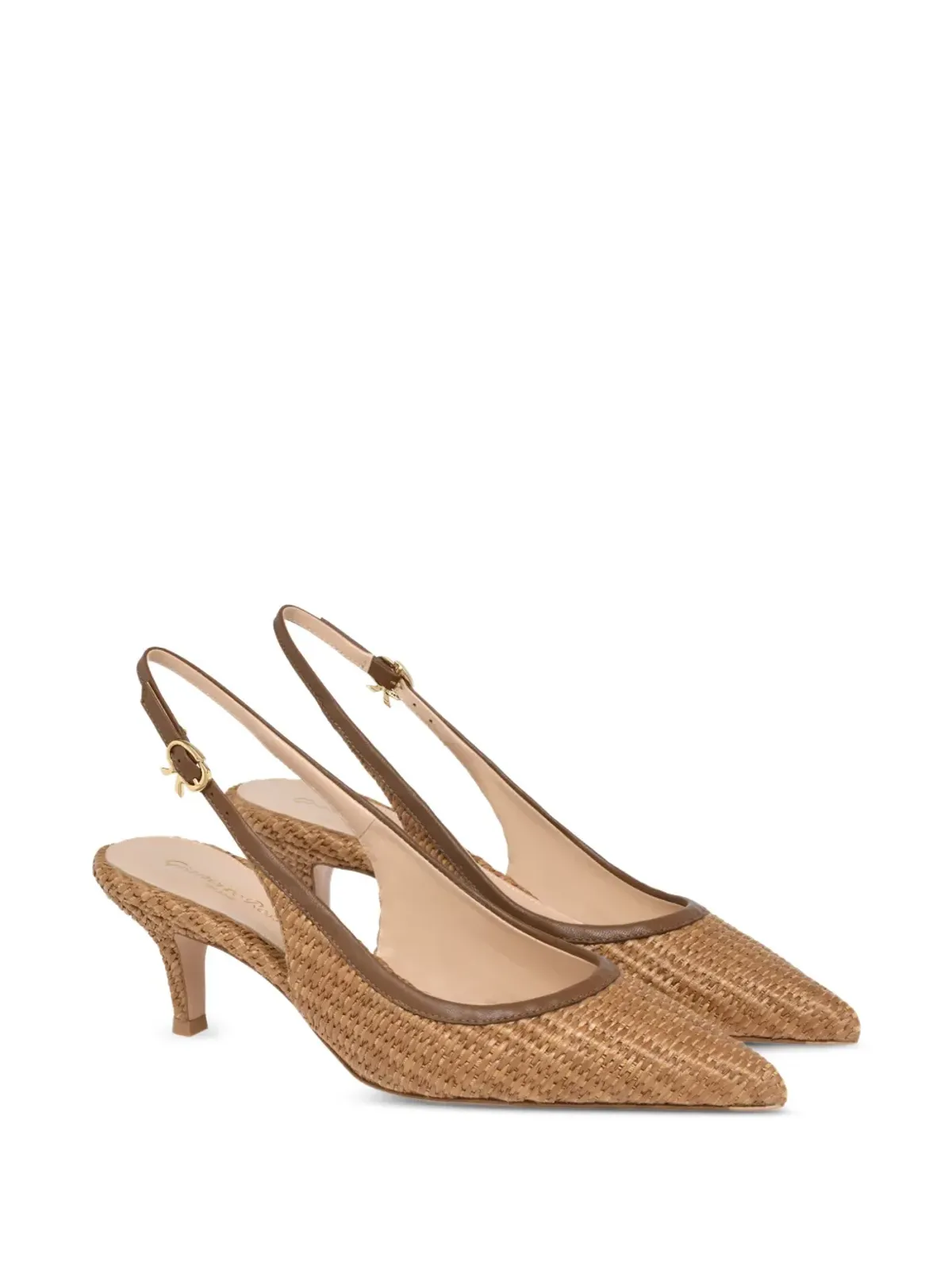 Gianvito Rossi Minorca ポインテッドパンプス - ブラウン - 画像2