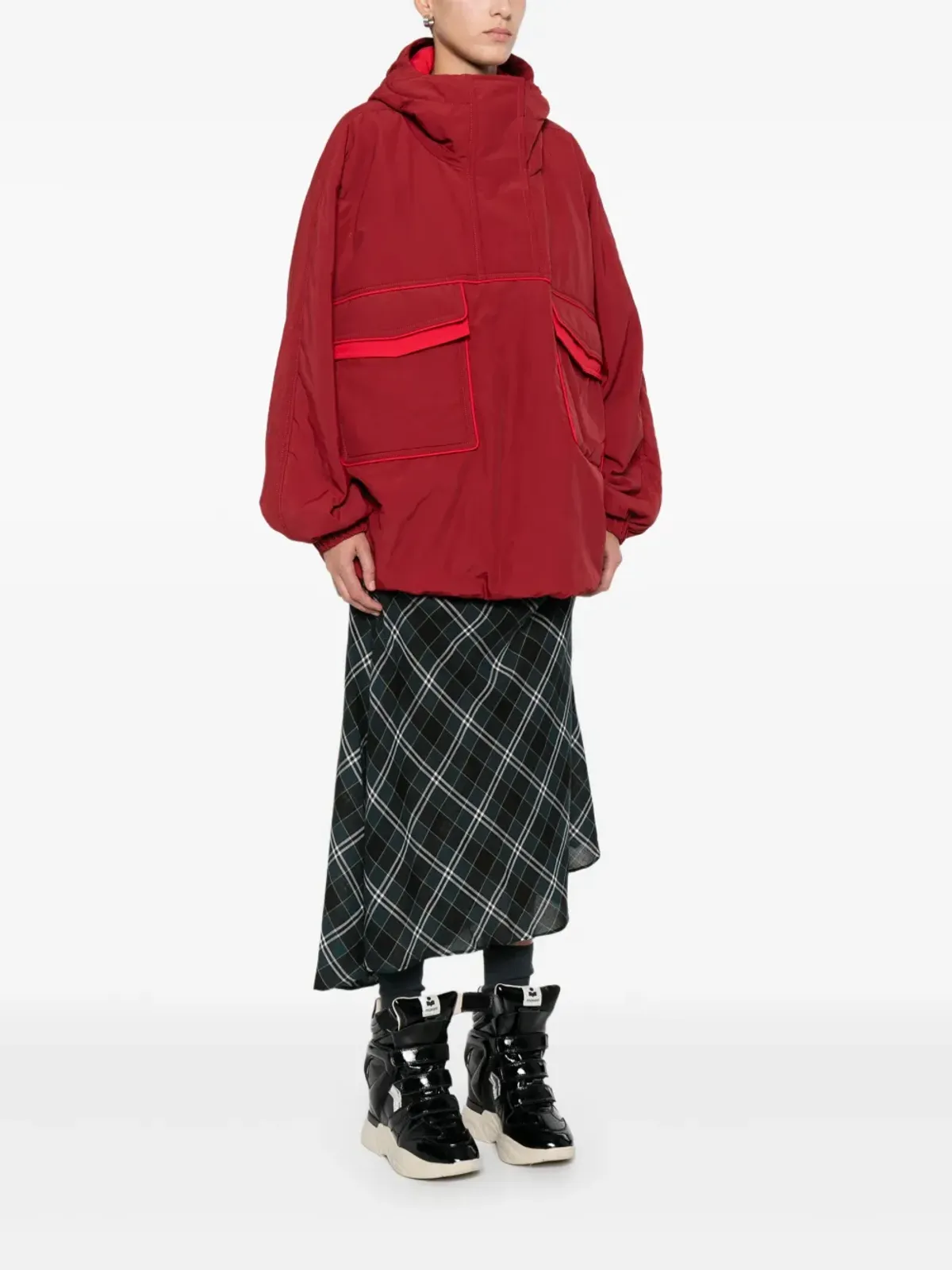 MARBELL Zoe parka coat - Red - 画像3