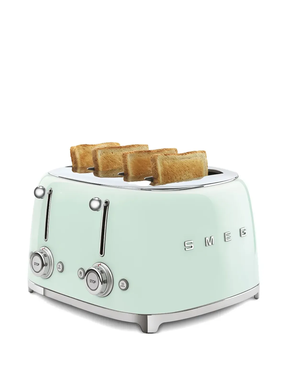 Smeg Plissé 4枚切りトースター グリーン - 画像3