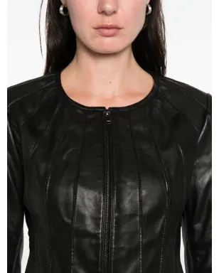 The Jackie Leathers Galaxiaジップレザージャケット - サムネイル5