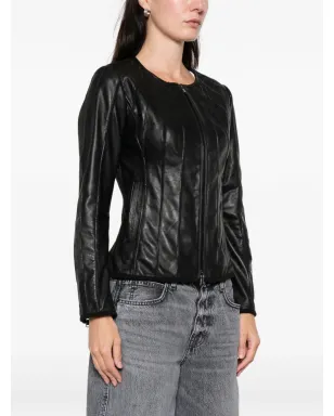 The Jackie Leathers Galaxiaジップレザージャケット - サムネイル3