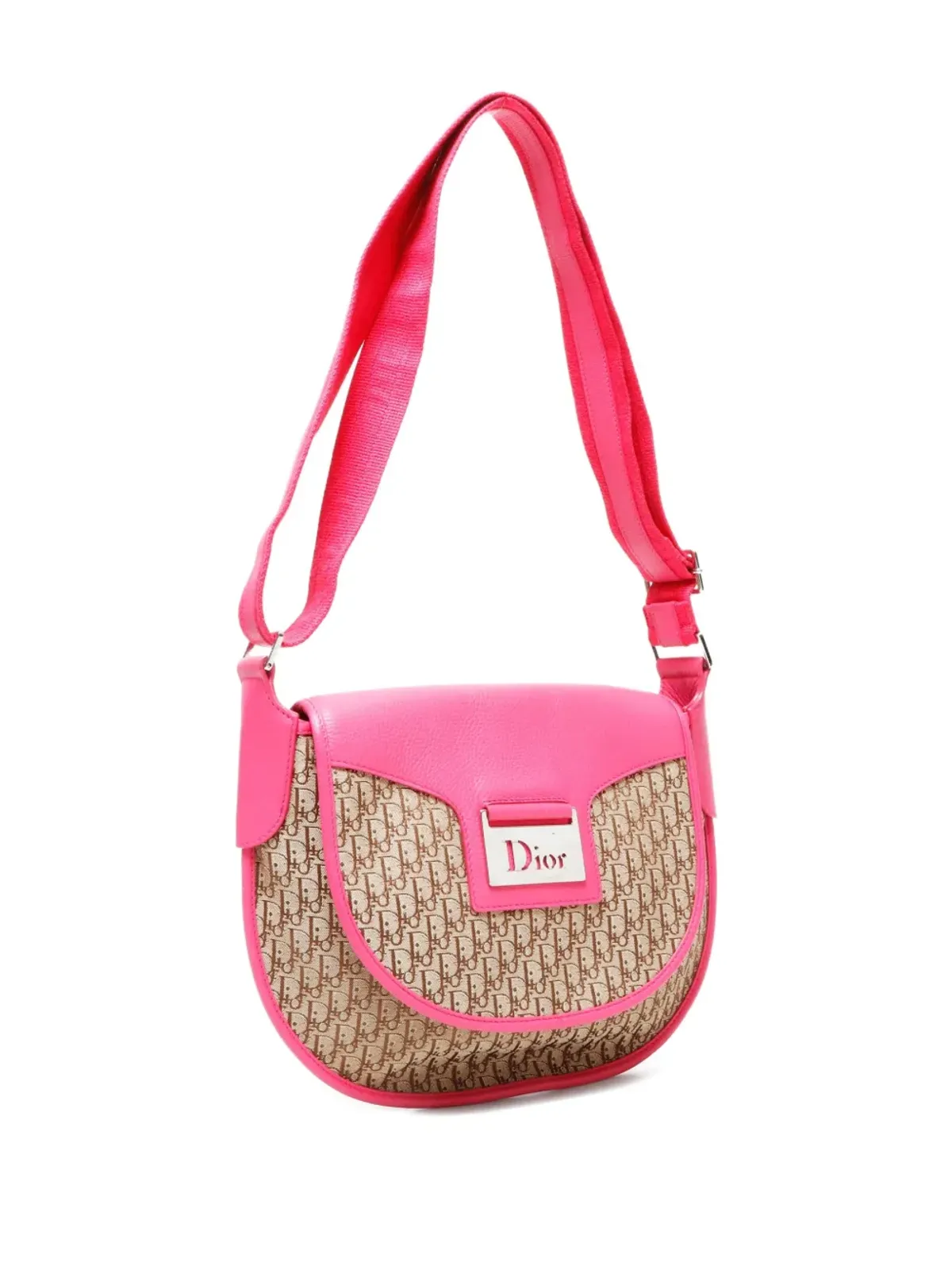 Christian Dior ビンテージ 2005 トロッター ショルダーバッグ ピンク - 画像3