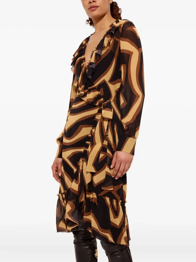 Pucci PUCCI labirinto-print ruffled dressの商品画像