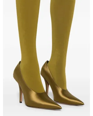 Romeo Gigli Pre-Owned 1990s elastic-waist tights - Green - サムネイル5