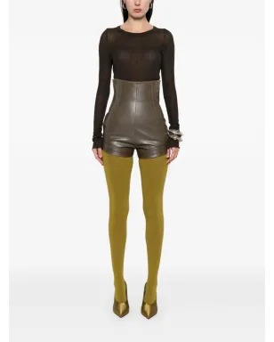 Romeo Gigli Pre-Owned 1990s elastic-waist tights - Green - サムネイル2