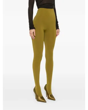 Romeo Gigli Pre-Owned 1990s elastic-waist tights - Green - サムネイル3